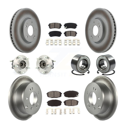 Kit de plaquettes de Rotor de frein, roulement de moyeu avant et arrière (10 pièces), pour Kia Forte koup Forte