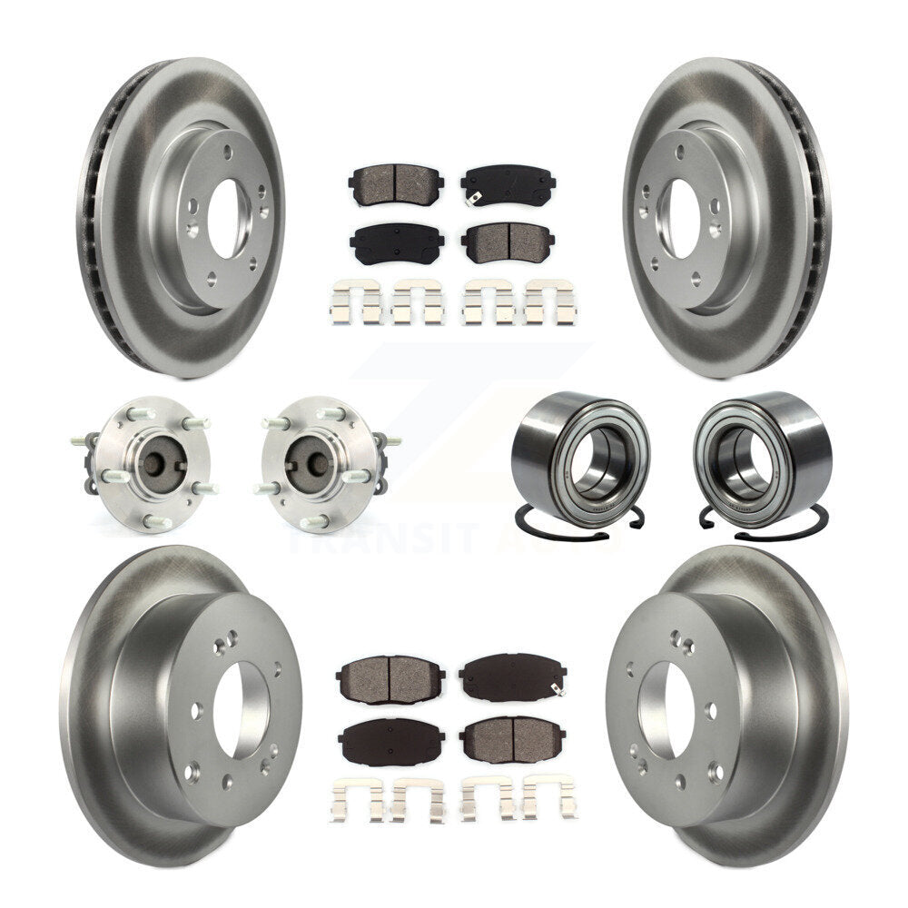 Kit de plaquettes de Rotor de frein, roulement de moyeu avant et arrière (10 pièces), pour Kia Forte koup Forte
