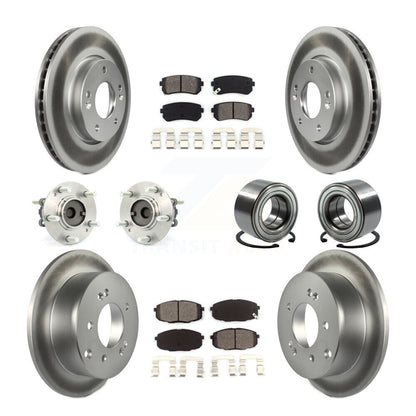 Kit de plaquettes de Rotor de frein, roulement de moyeu avant et arrière (10 pièces), pour Kia Forte koup Forte
