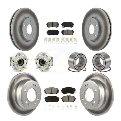 Kit de plaquettes de rotor de frein enduites de roulement de moyeu avant et arrière (10 pièces) pour Hyundai Tucson Ki