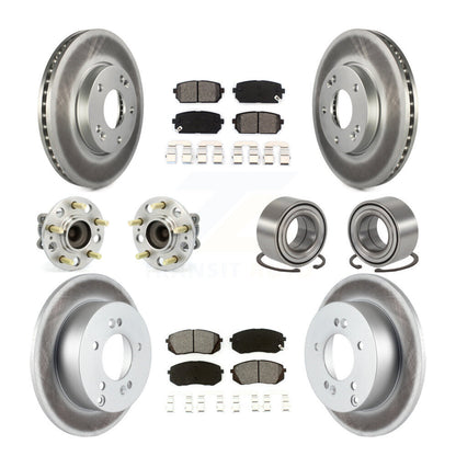 Kit de plaquettes de Rotor de frein revêtues de roulement de moyeu avant et arrière (10 pièces) pour Kia Rond 2008 – 2009