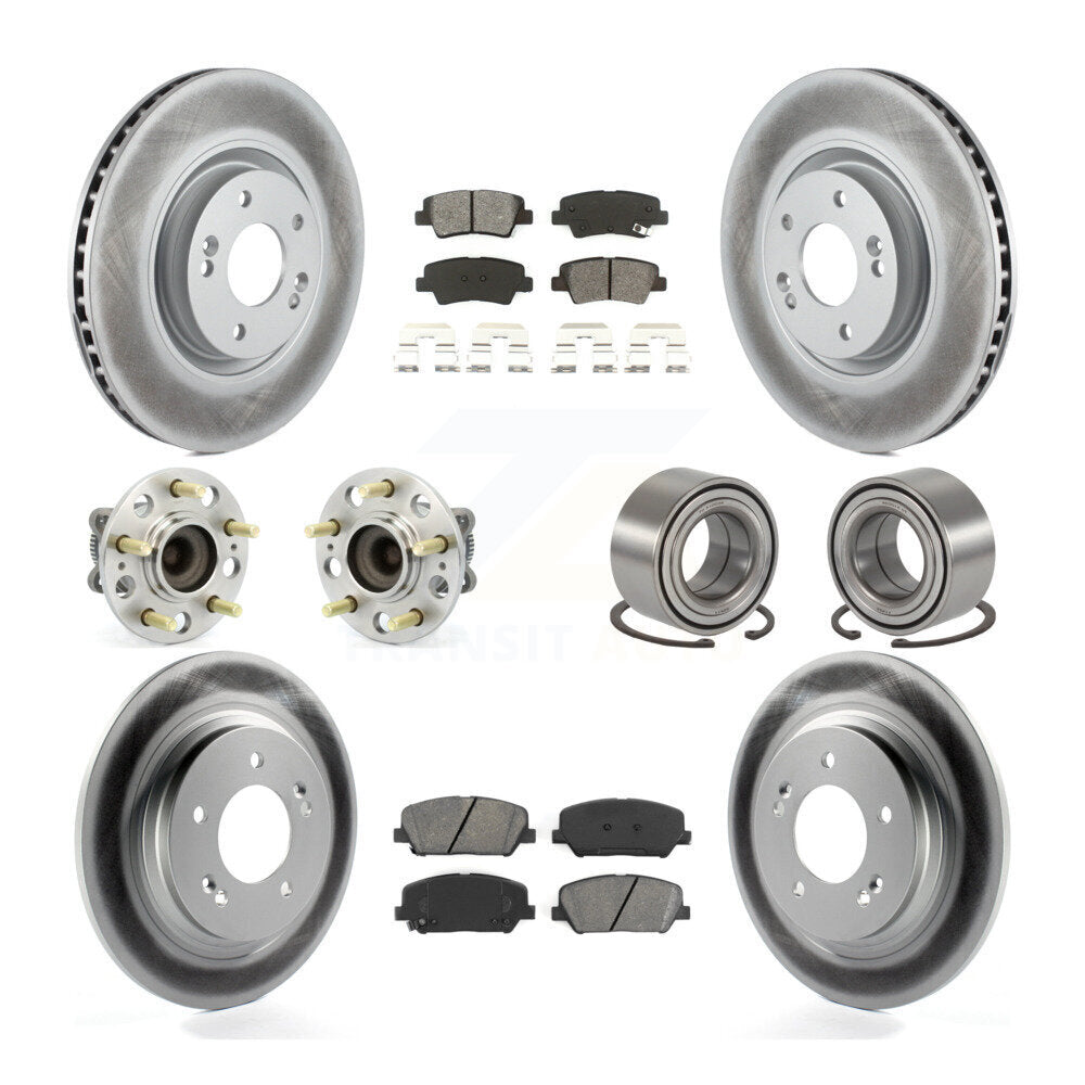 Kit de plaquettes de rotor de frein, roulement de moyeu avant et arrière (10 pièces) pour Kia Optima 2.0 13-15