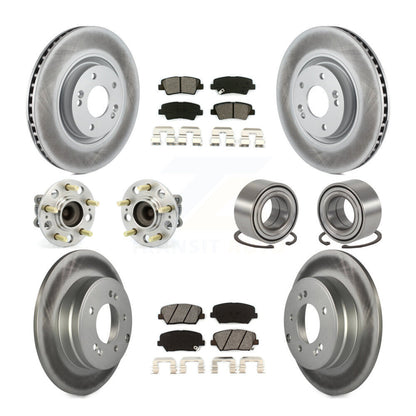 Kit de plaquettes de rotor de frein à disque revêtues de roulement de moyeu avant et arrière (10 pièces) pour Hyundai Azer