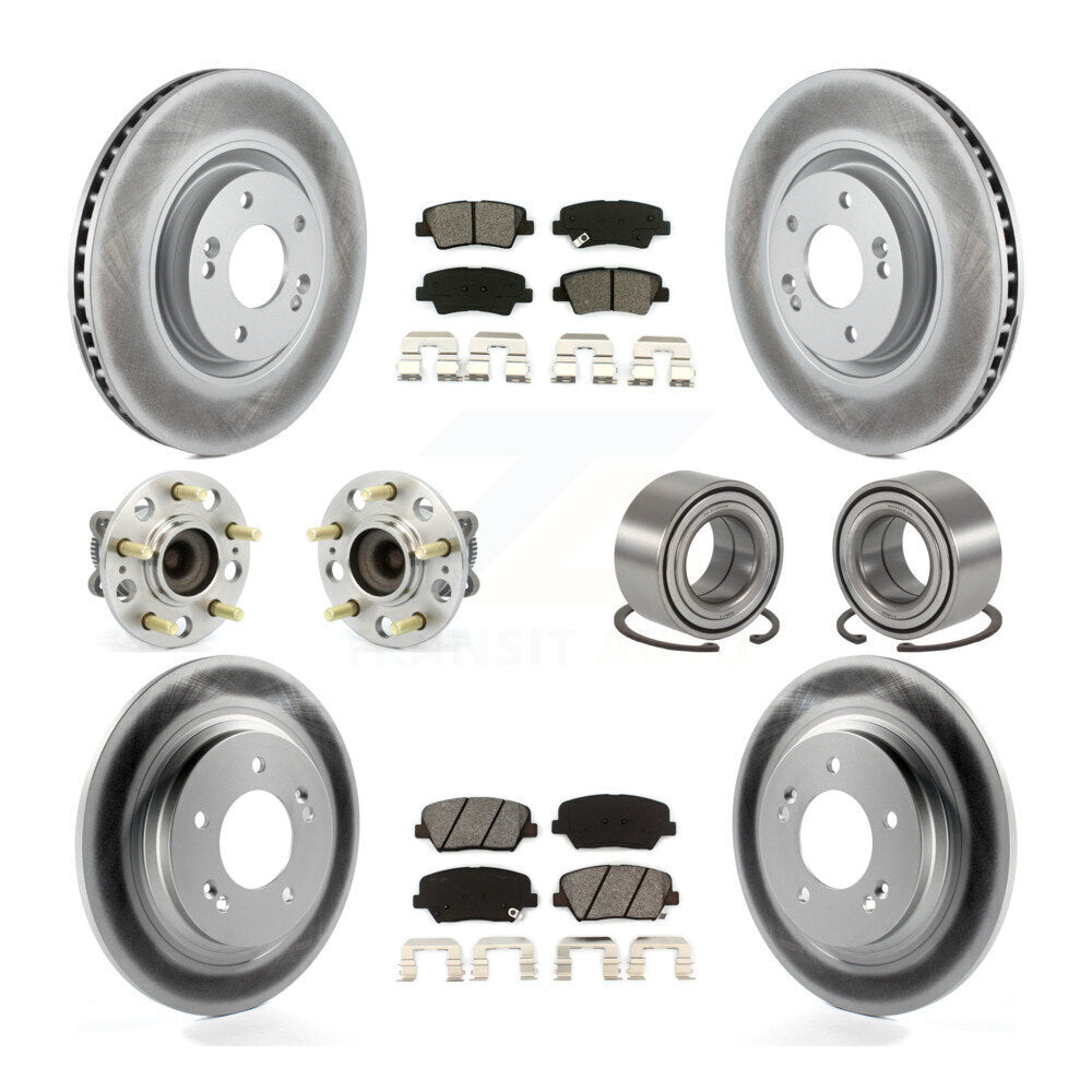 Kit de plaquettes de Rotor de frein, roulement de moyeu avant et arrière (10 pièces) pour Hyundai Azera Limite