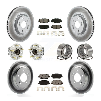 Kit de plaquettes de Rotor de frein, roulement de moyeu avant et arrière (10 pièces) pour Hyundai Azera Limite