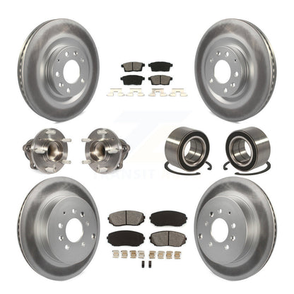 Kit de plaquettes de rotor de frein, roulement de moyeu avant et arrière (10 pièces) pour Mazda CX-9 FW 07-15