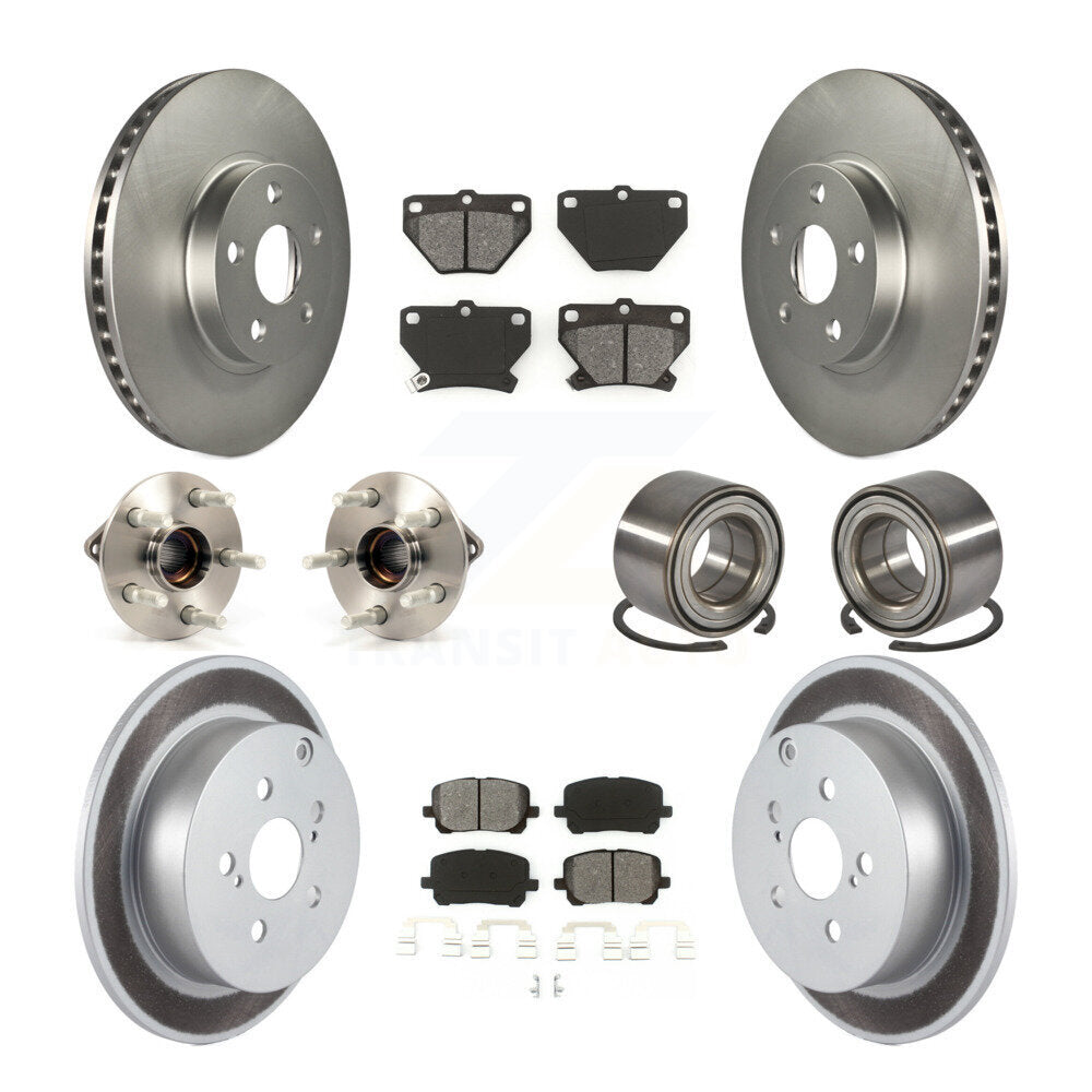 Kit de plaquettes de Rotor de frein, roulement de moyeu avant et arrière (10 pièces), pour Toyota Matrix Pontia