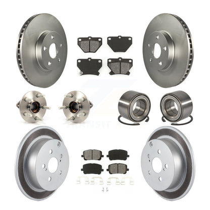 Kit de plaquettes de Rotor de frein, roulement de moyeu avant et arrière (10 pièces), pour Toyota Matrix Pontia