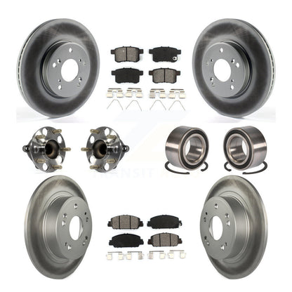 Kit de rotor et de plaquettes de frein à disque revêtus de roulement de moyeu avant et arrière (10 pièces) pour Honda Accor