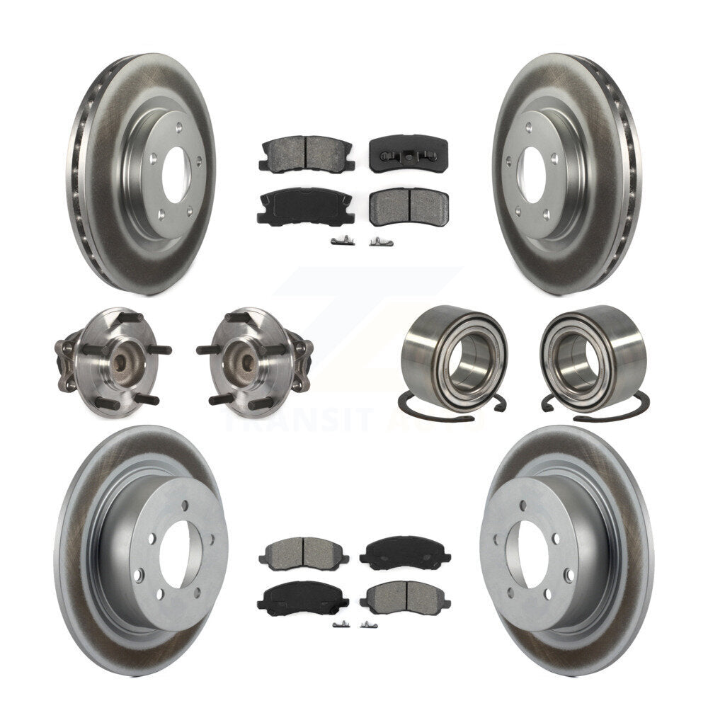 Kit de plaquettes de Rotor de frein, roulement de moyeu avant et arrière (10 pièces) pour Mitsubishi RVR FW 12