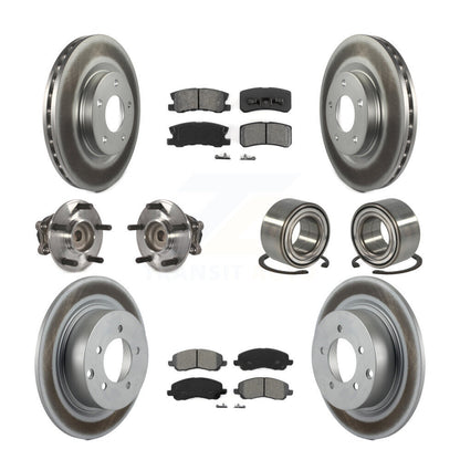 Kit de plaquettes de Rotor de frein, roulement de moyeu avant et arrière (10 pièces) pour Mitsubishi RVR FW 12