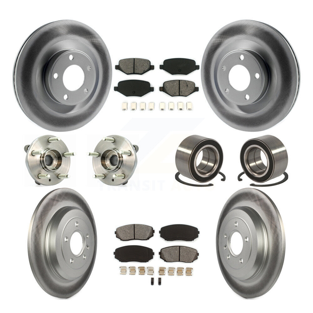 Kit de plaquettes de Rotor de frein, roulement de moyeu avant et arrière (10 pièces) pour Ford Edge Lincoln MK