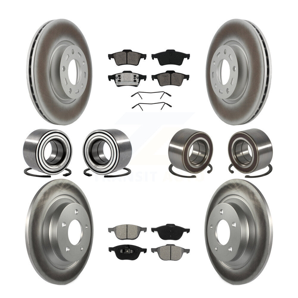 Kit de rotors et plaquettes de frein à roulement avant et arrière (10 pièces) pour Mazda 5 à 02 0 2006
