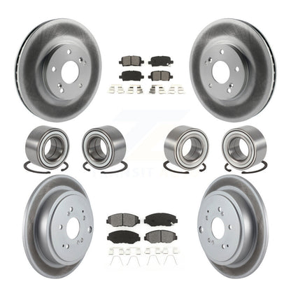 Kit de rotors et plaquettes de frein avec roulement avant et arrière (10 pièces) pour Honda Pilo 2003-2004