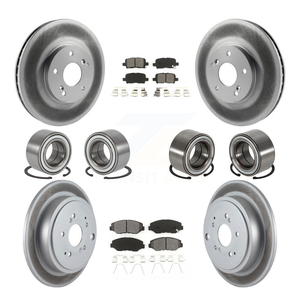Kit de rotor et de plaquettes de frein avec roulement avant et arrière (10 pièces) pour Honda Pilo 2005-2008