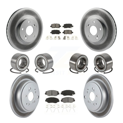 Kit de rotor et de plaquettes de frein avec roulement avant et arrière (10 pièces) pour Honda Pilo 2005-2008