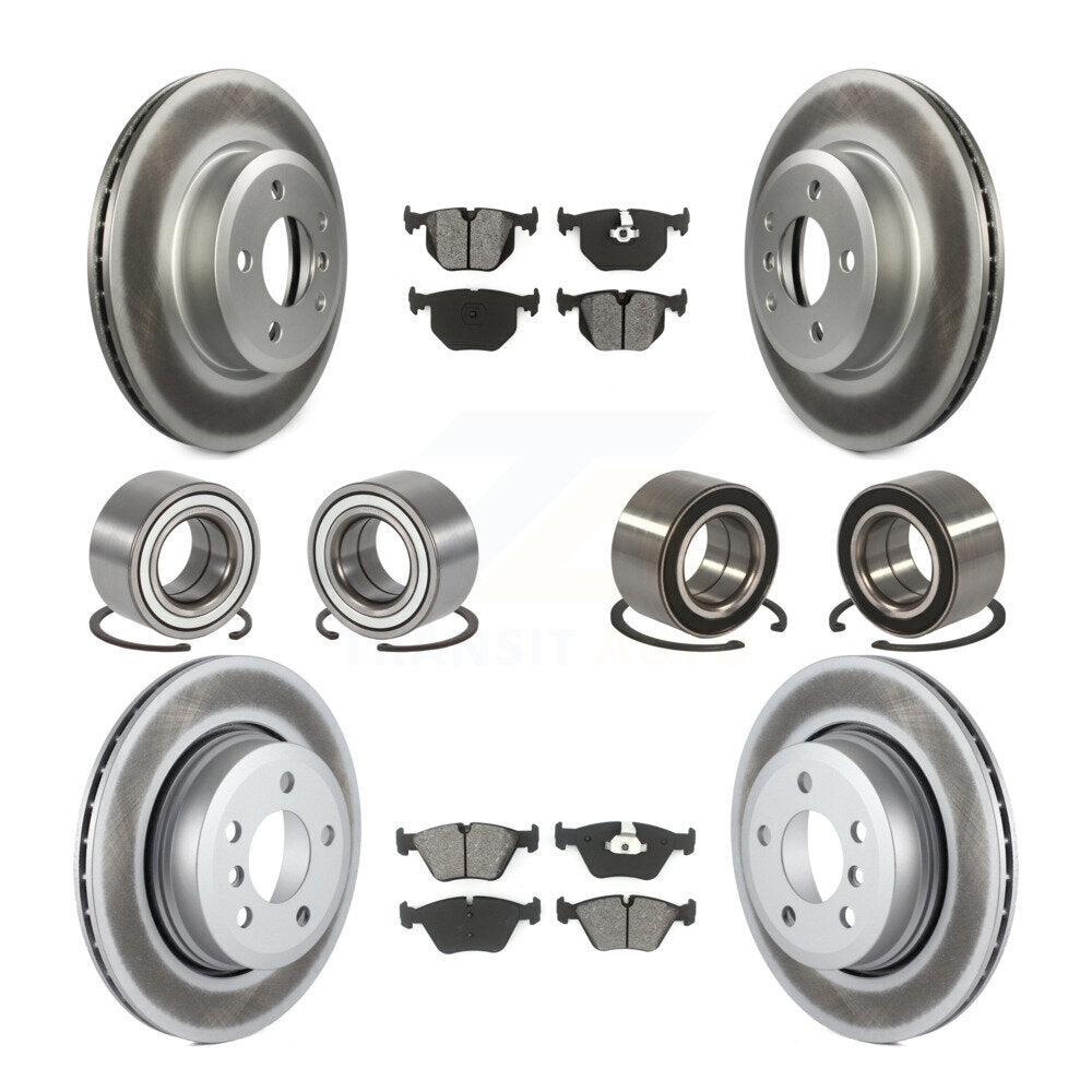 Kit de rotors et plaquettes de frein à disque revêtus de roulement avant et arrière (10 pièces) pour BMW X2 de 2004 à 2010