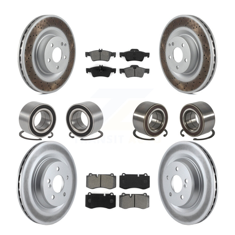Kit de plaquettes de Rotor de frein à disque revêtu de roulement avant et arrière (10 pièces) pour Mercedes-Benz S35