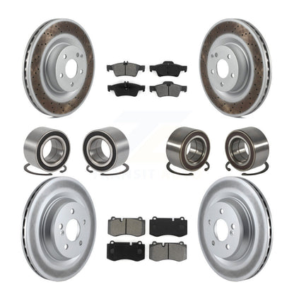 Kit de plaquettes de Rotor de frein à disque revêtu de roulement avant et arrière (10 pièces) pour Mercedes-Benz S35