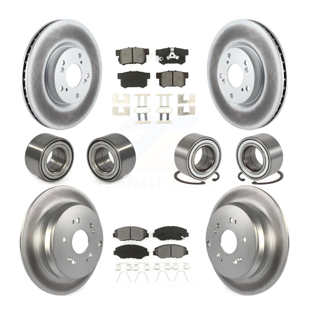 Kit de rotors et plaquettes de frein avec roulement avant et arrière (10 pièces) pour Honda CR-2005-2006