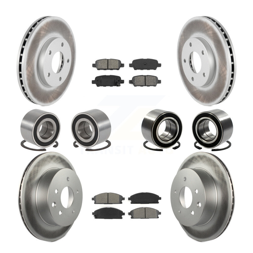 Kit de plaquettes de rotor de frein, roulement avant et arrière (10 pièces) pour Nissan X-Trail FW 05-06
