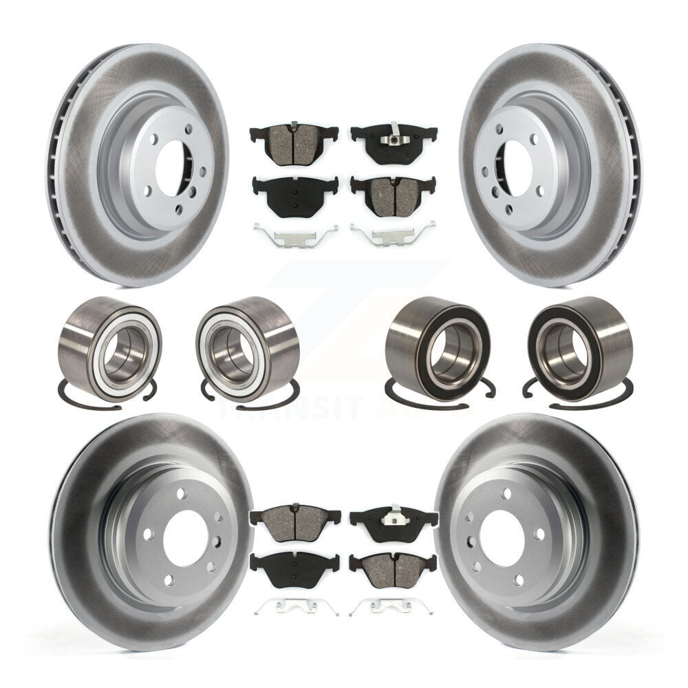 Kit de rotor et de plaquettes de frein à disque revêtus de roulement avant et arrière (10 pièces) pour BMW 335x 2007