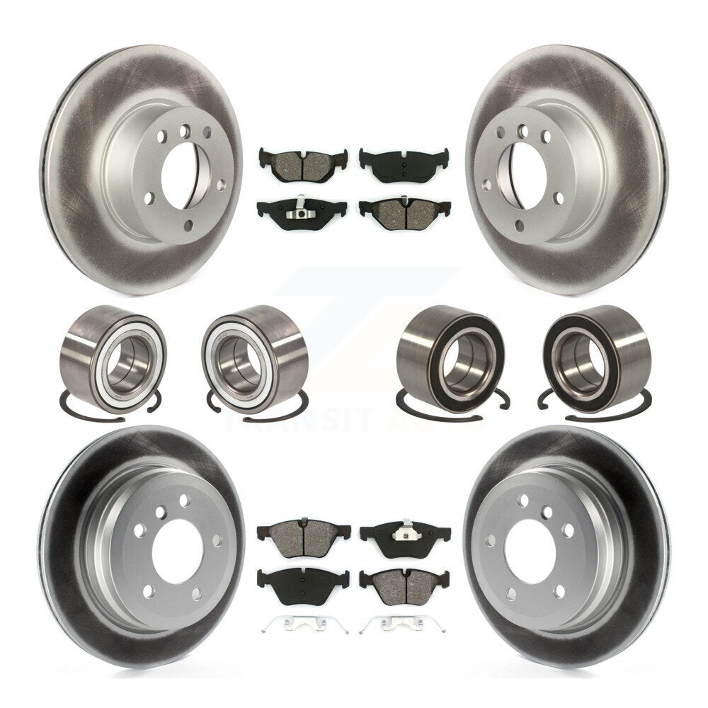 Kit de rotors et plaquettes de frein à disque revêtus de roulements avant et arrière (10 pièces) pour BMW 328xi