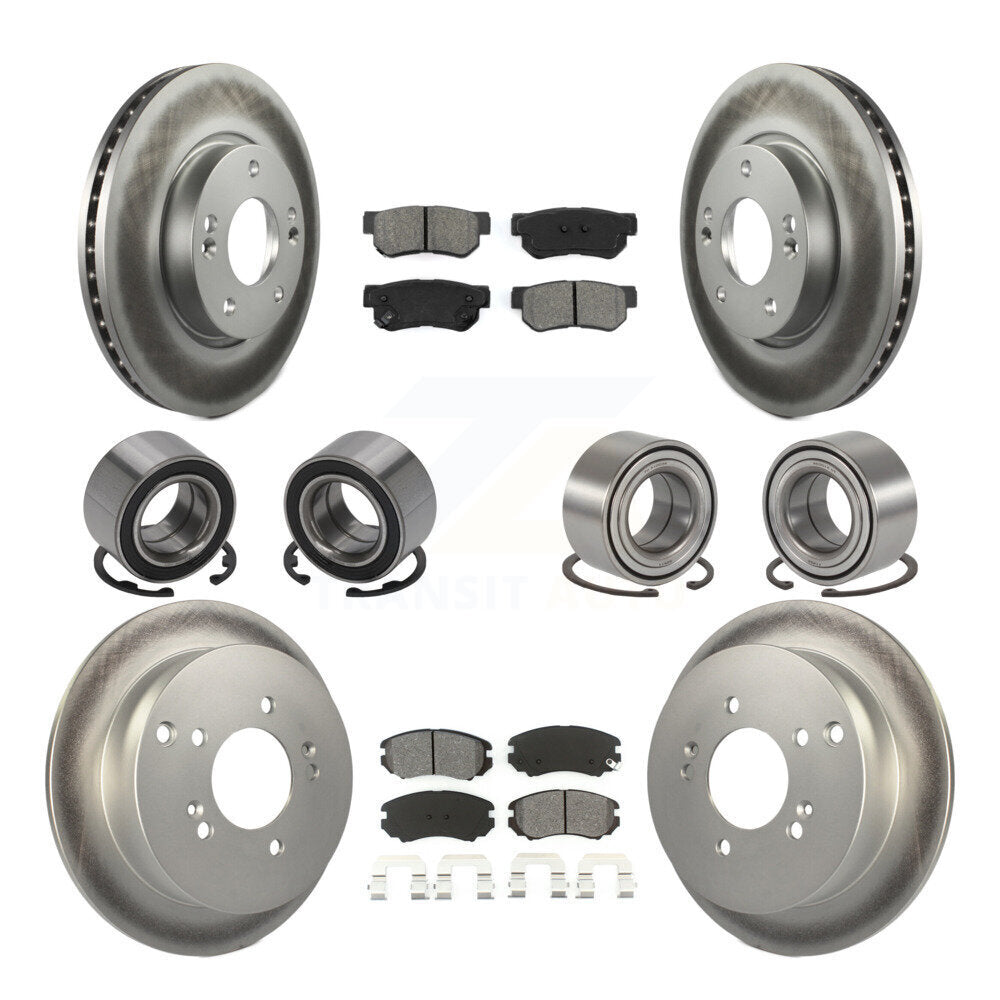 Kit de plaquettes de Rotor de frein à disque revêtu de roulement avant et arrière (10 pièces) pour Hyundai Tucson Ki