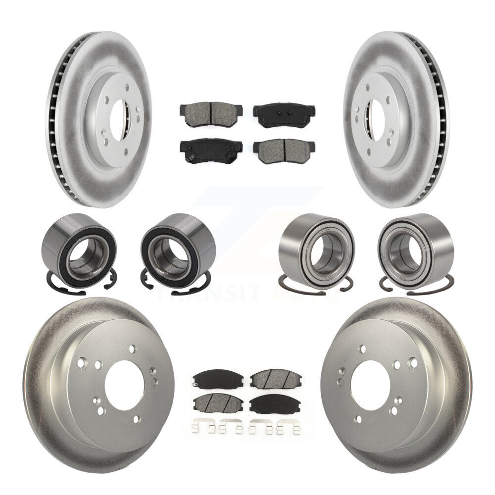 Kit de rotors et plaquettes de frein à roulement avant et arrière (10 pièces) pour Hyundai Santa Fe 4W