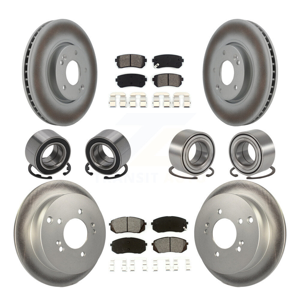 Kit de plaquettes de Rotor de frein à disque revêtu de roulement avant et arrière (10 pièces) pour Hyundai Tucson Ki