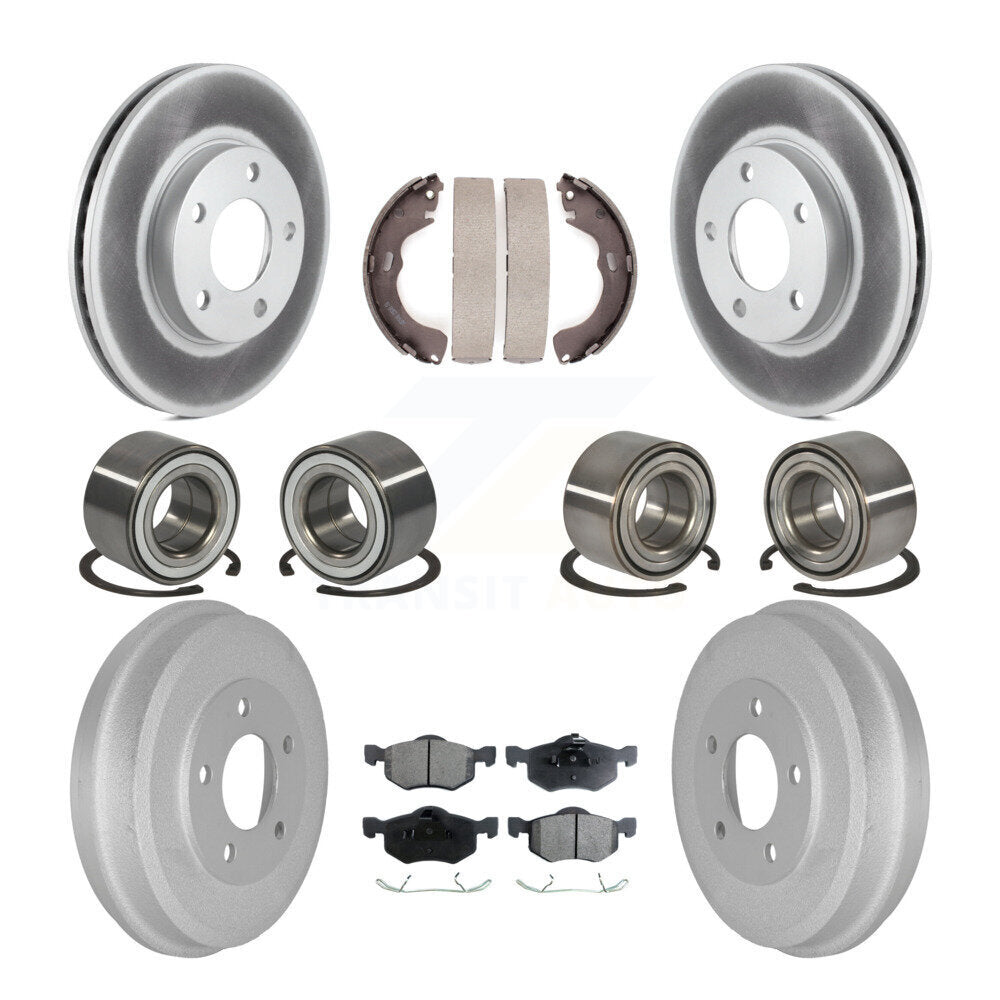 Kit de patins de rotor de frein enduits de roulements avant et arrière (10 pièces) pour Ford Escape Mazd