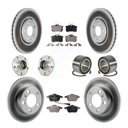 Kit de plaquettes de Rotor de frein, roulement de moyeu avant et arrière (10 pièces) pour Volkswagen Golf Jett
