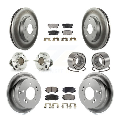 Kit de plaquettes de Rotor de frein à disque revêtu de roulement de moyeu avant et arrière (10 pièces) pour Hyundai Sonat