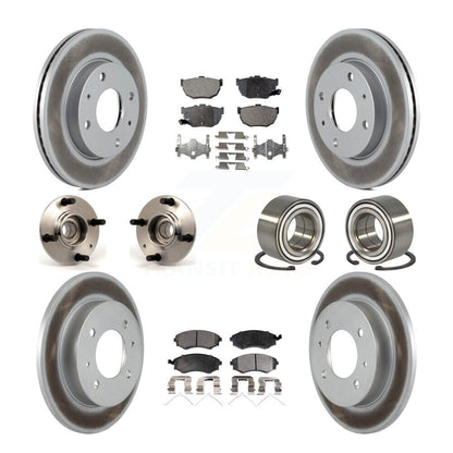 Kit de rotor et de plaquettes de frein revêtus de roulement de moyeu avant et arrière (10 pièces) pour Hyundai Elantr