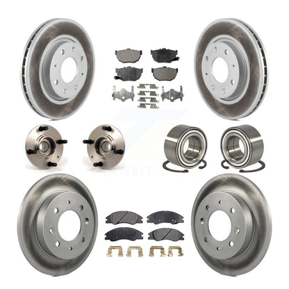 Kit de plaquettes de rotor de frein, roulement de moyeu avant et arrière (10 pièces) pour Kia Spectra Spectra