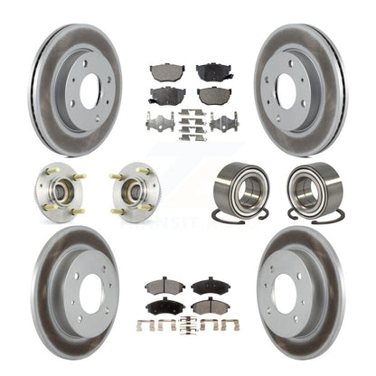 Kit de rotor et de plaquettes de frein revêtus de roulement de moyeu avant et arrière (10 pièces) pour Hyundai Elantr