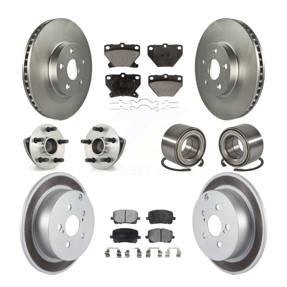Kit de plaquettes de Rotor de frein, roulement de moyeu avant et arrière (10 pièces), pour Toyota Matrix Pontia