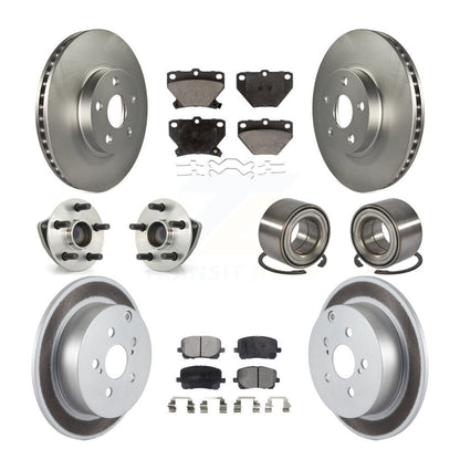 Kit de plaquettes de Rotor de frein, roulement de moyeu avant et arrière (10 pièces), pour Toyota Matrix Pontia