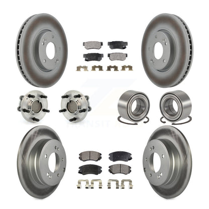 Kit de plaquettes de Rotor de frein à disque revêtu de roulement de moyeu avant et arrière (10 pièces) pour Hyundai Sonat