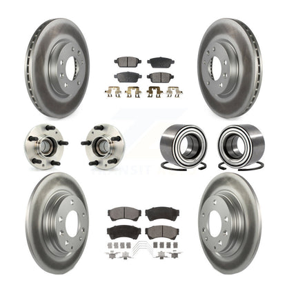 Kit de plaquettes de Rotor de frein revêtues de roulement de moyeu avant et arrière (10 pièces) pour Ford Fusion Mazda