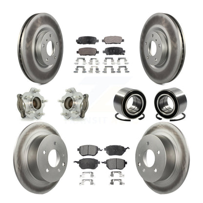Kit de plaquettes de rotor de frein, roulement de moyeu avant et arrière (10 pièces) pour Nissan Altima Maxim