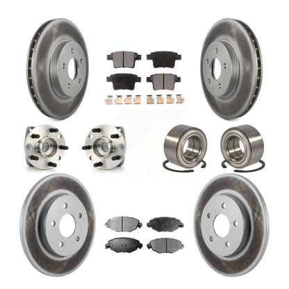 Kit de plaquettes de rotor de frein revêtues de roulement de moyeu avant et arrière (10 pièces) pour Jaguar X-Typ 06-08