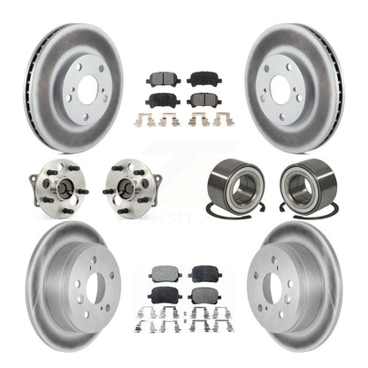 Kit de plaquettes de Rotor de frein revêtues de roulement de moyeu avant et arrière (10 pièces) pour Toyota Camry Solar