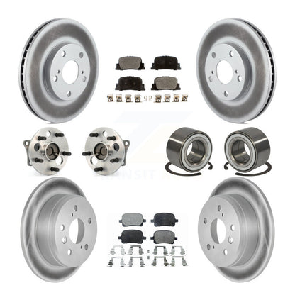 Kit de plaquettes de rotor de frein enduites de roulement de moyeu avant et arrière (10 pièces) pour Toyota Camry Lexu