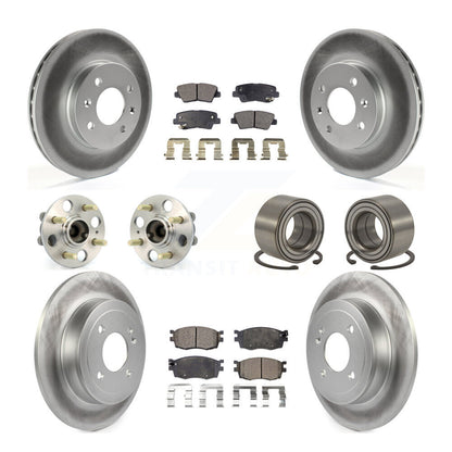 Kit de plaquettes de Rotor de frein à disque revêtu de roulement de moyeu avant et arrière (10 pièces) pour Hyundai Accen