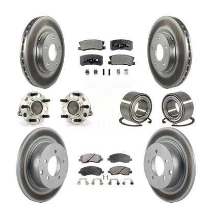 Kit de plaquettes de rotor de frein, roulement de moyeu avant et arrière (10 pièces) pour Jeep Patriot Compas