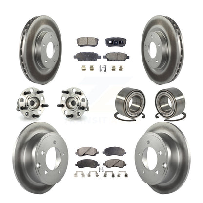 Kit de plaquettes de rotor de frein, roulement de moyeu avant et arrière (10 pièces) pour Jeep Patriot Compas