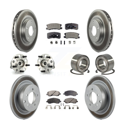 Kit de plaquettes de rotor de frein, roulement de moyeu avant et arrière (10 pièces) pour Jeep Patriot Compas
