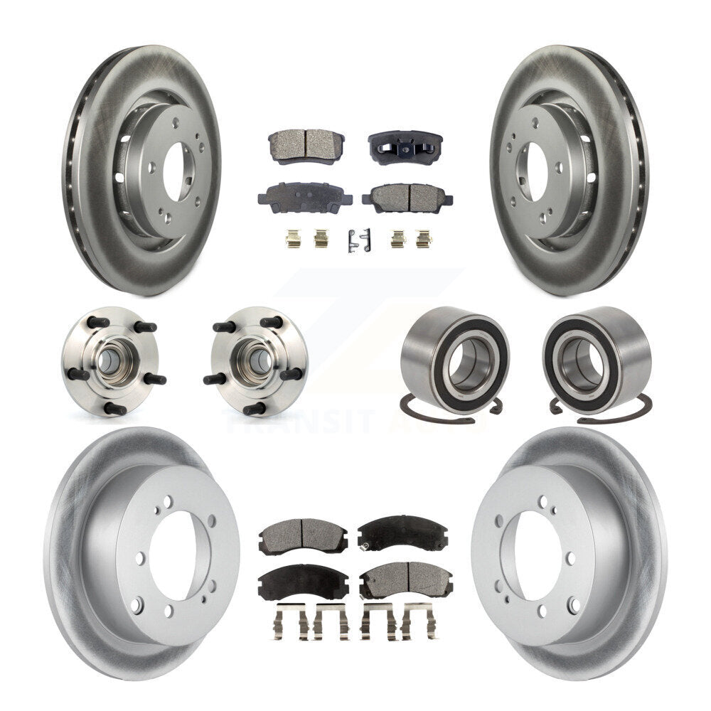 Kit de plaquettes de rotor de frein, roulement de moyeu avant et arrière (10 pièces) pour Mitsubishi Outlande