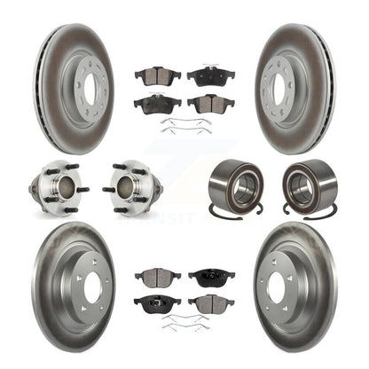 Kit de rotors et plaquettes de frein à disque revêtus de roulements de moyeu avant et arrière (10 pièces) pour Mazda